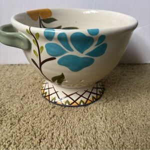 Vida Eva Mendes For Espana Ceramic 7.5" Colander Jardine Handcrafted